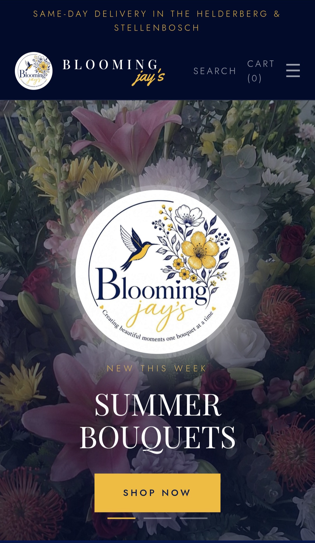 Blooming Jays florist website design by LaunchDesk Digital