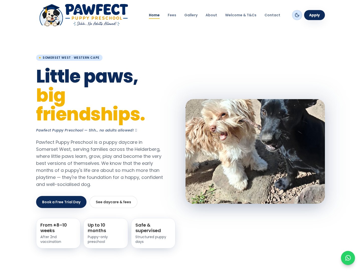 Pawfect Puppy Preschool daycare website by LaunchDesk Digital